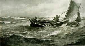 Boat in rough seas